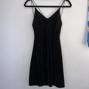 H&M Black Sparkle Stretch Dress